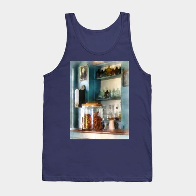 Candy Stores - Big Jar of Pretzels Tank Top by SusanSavad